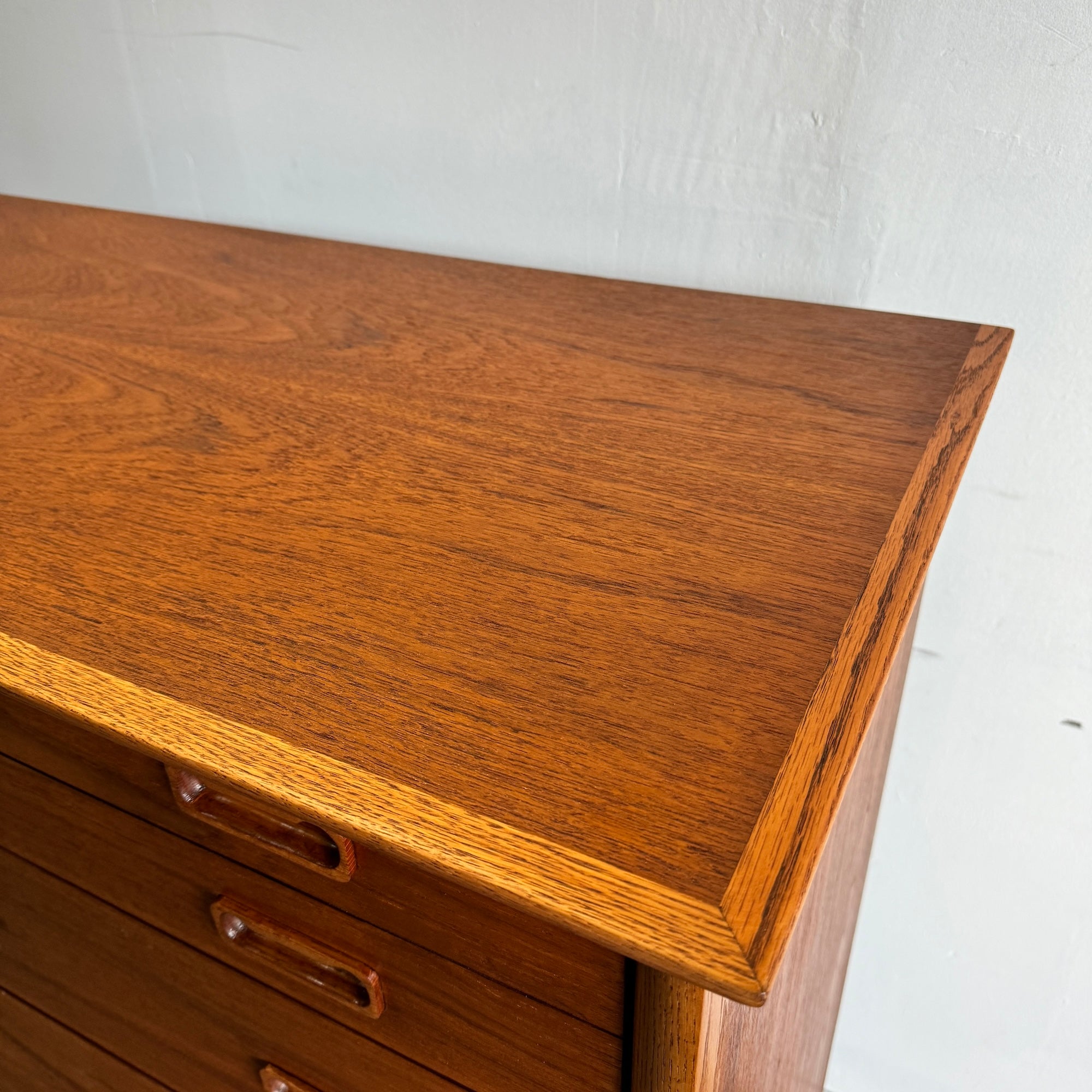 Vintage Mid Century Modern Teak Tall Dresser