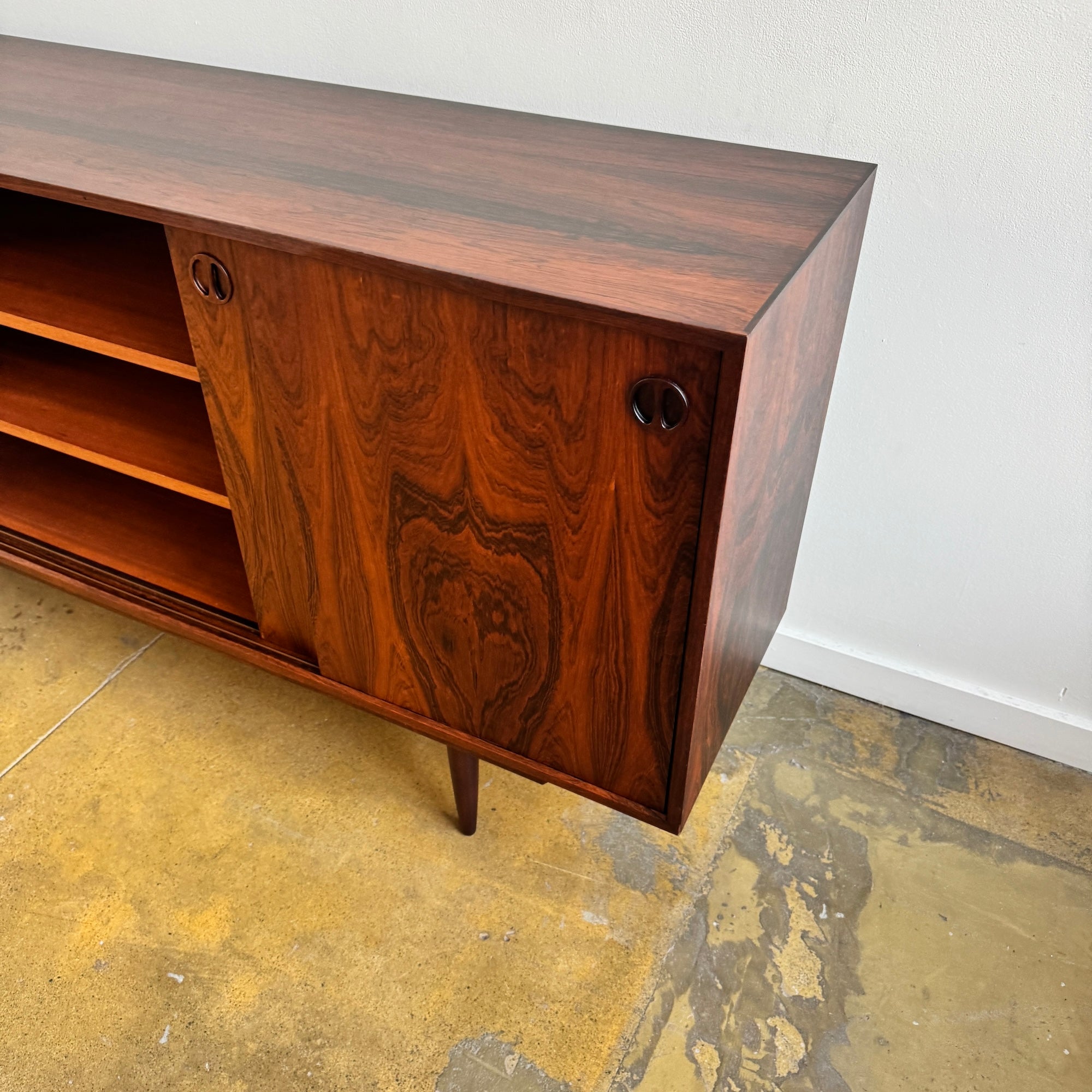 Danish Modern Rosewood Tall Sideboard (Refinished)