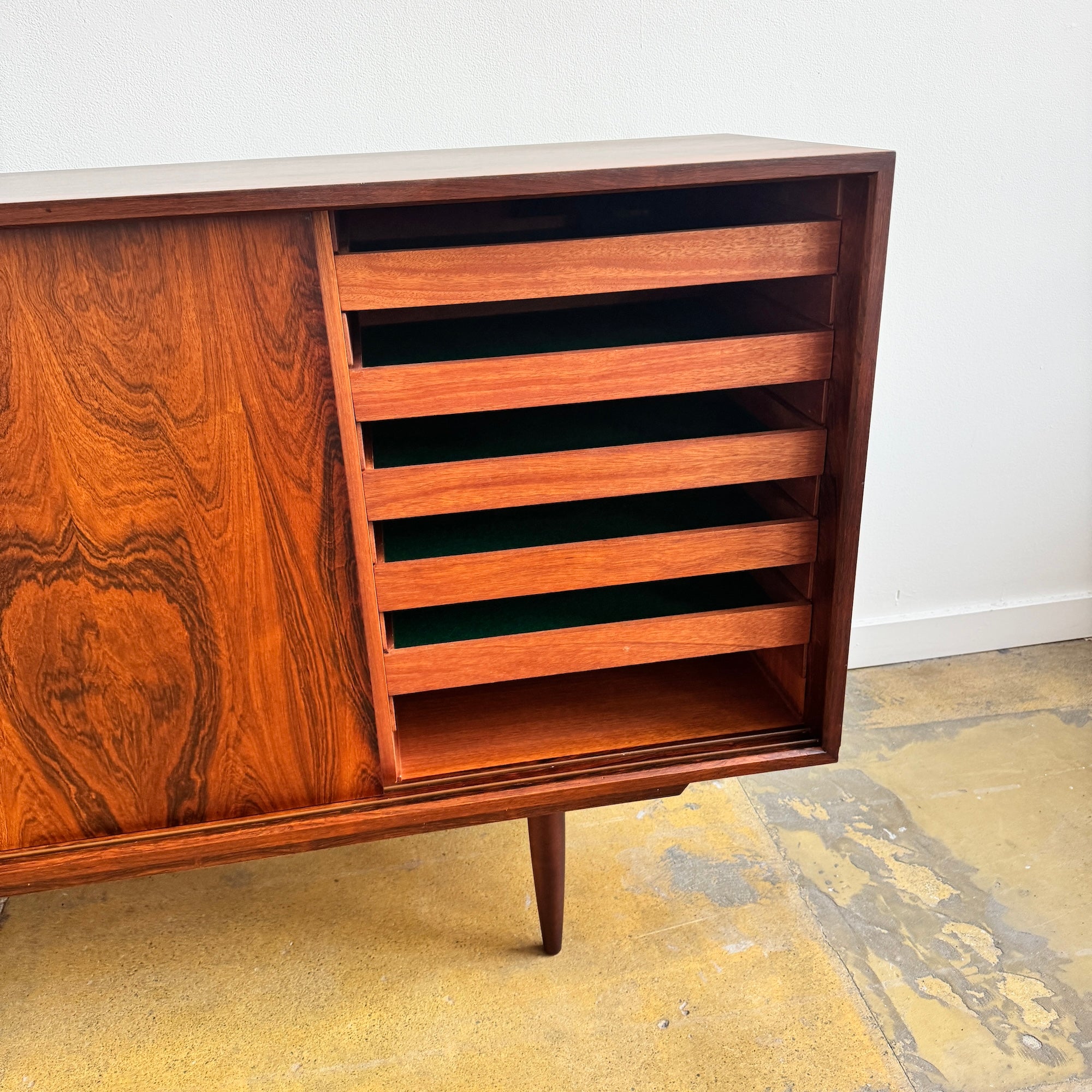 Danish Modern Rosewood Tall Sideboard (Refinished)