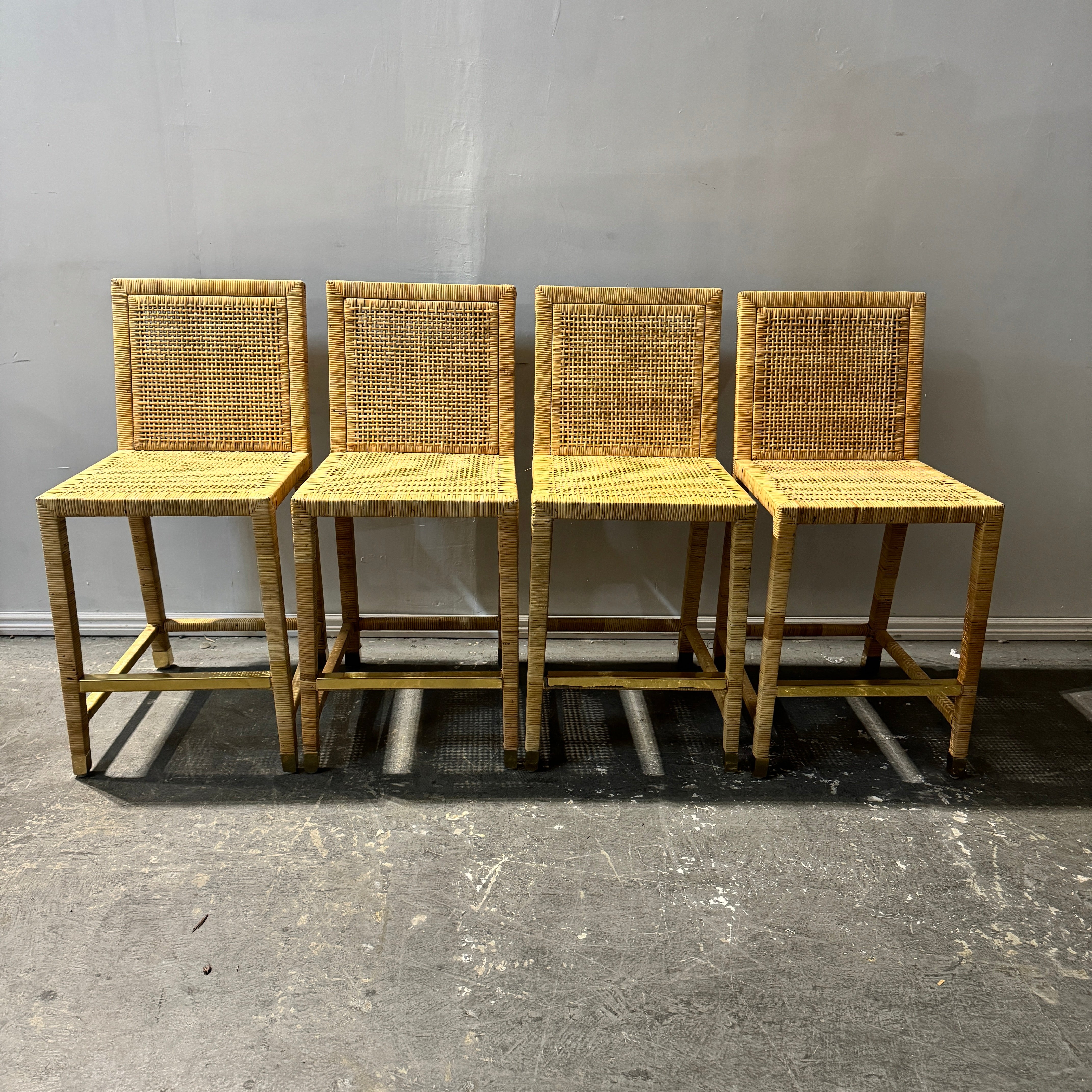 Restoration hardware discount rattan bar stools