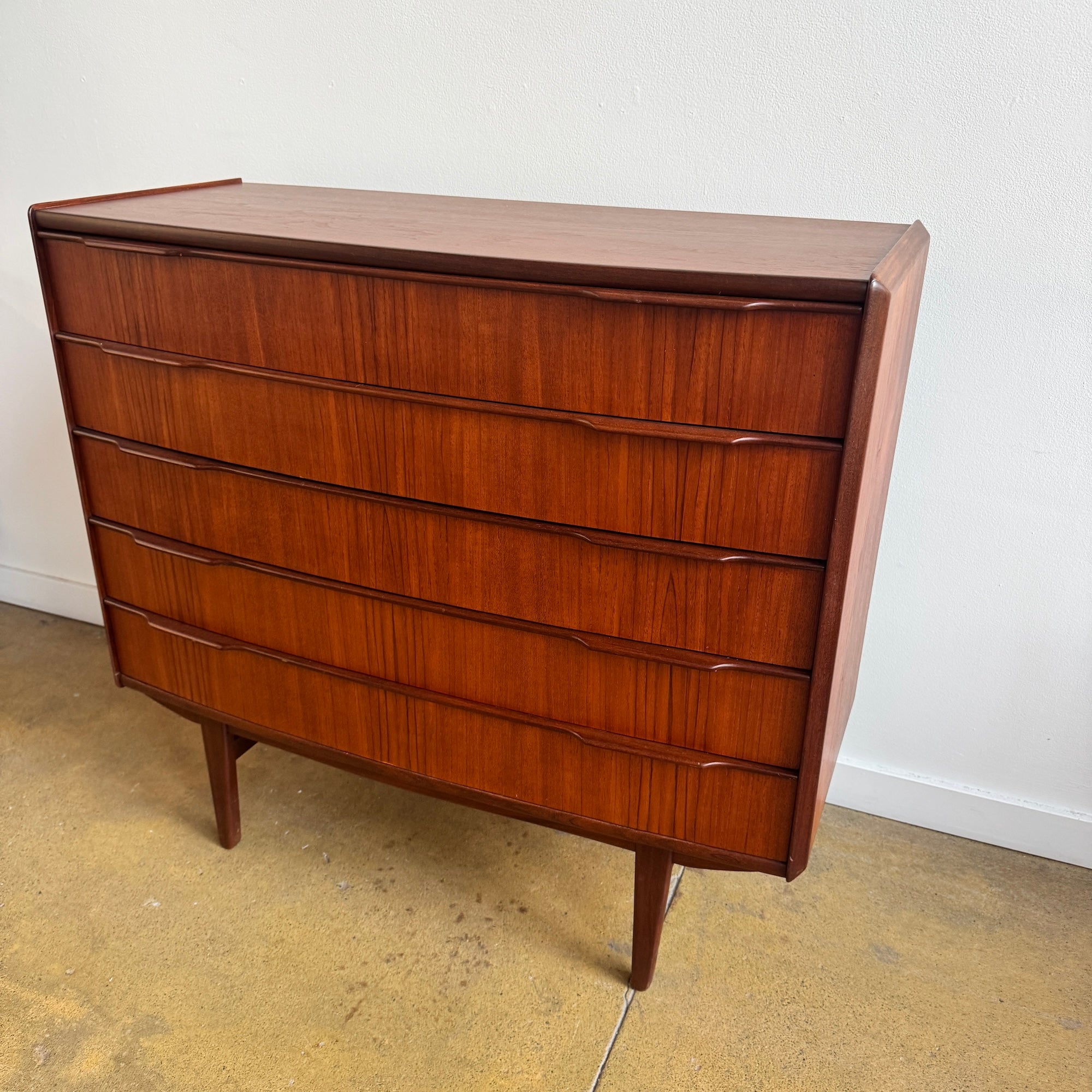 Danish Modern teak Dresser by Vordingborg Møbelfabrik (Refinished)