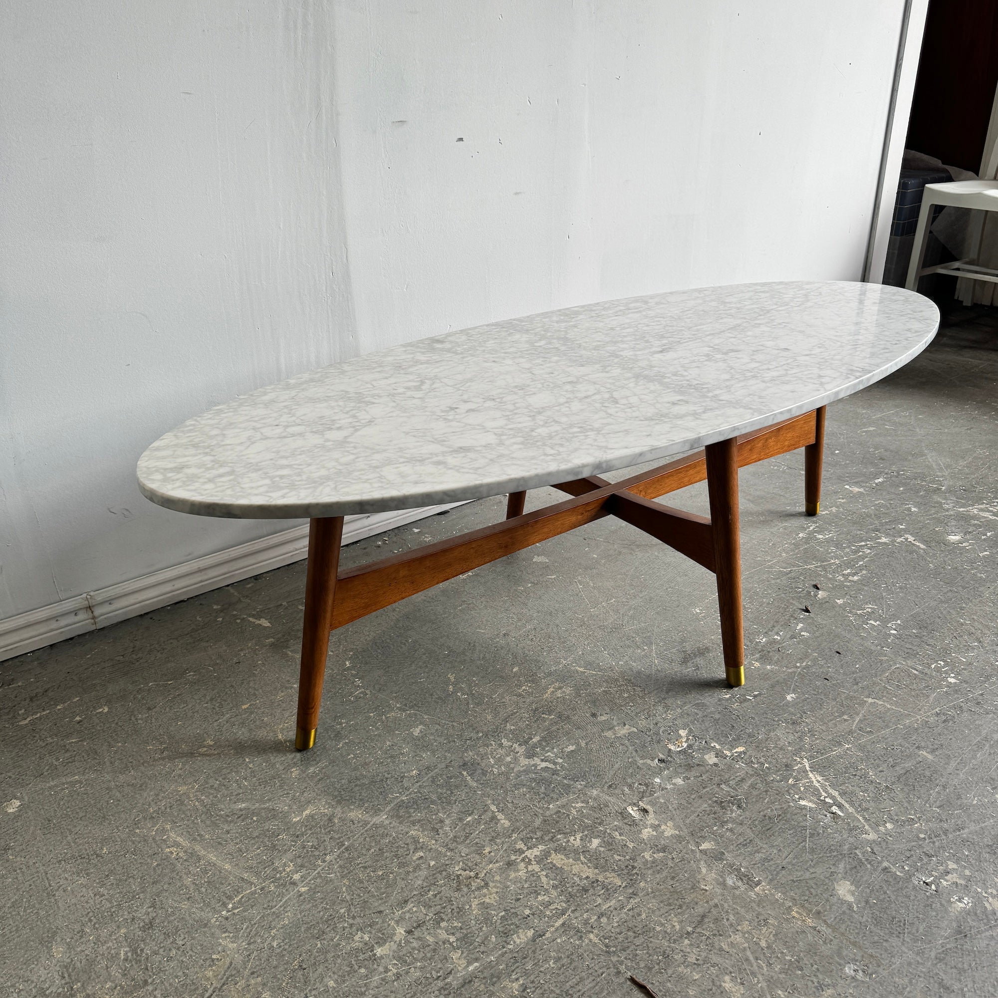 West Elm Reeve Mid-Century Marble Coffee Table