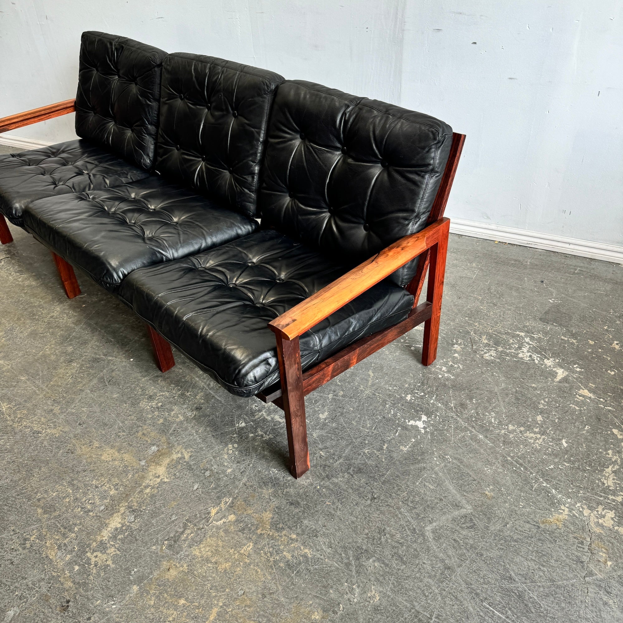 Danish Modern ILLUM WIKKELSØ Rosewood "Capella sofa for Eilersen