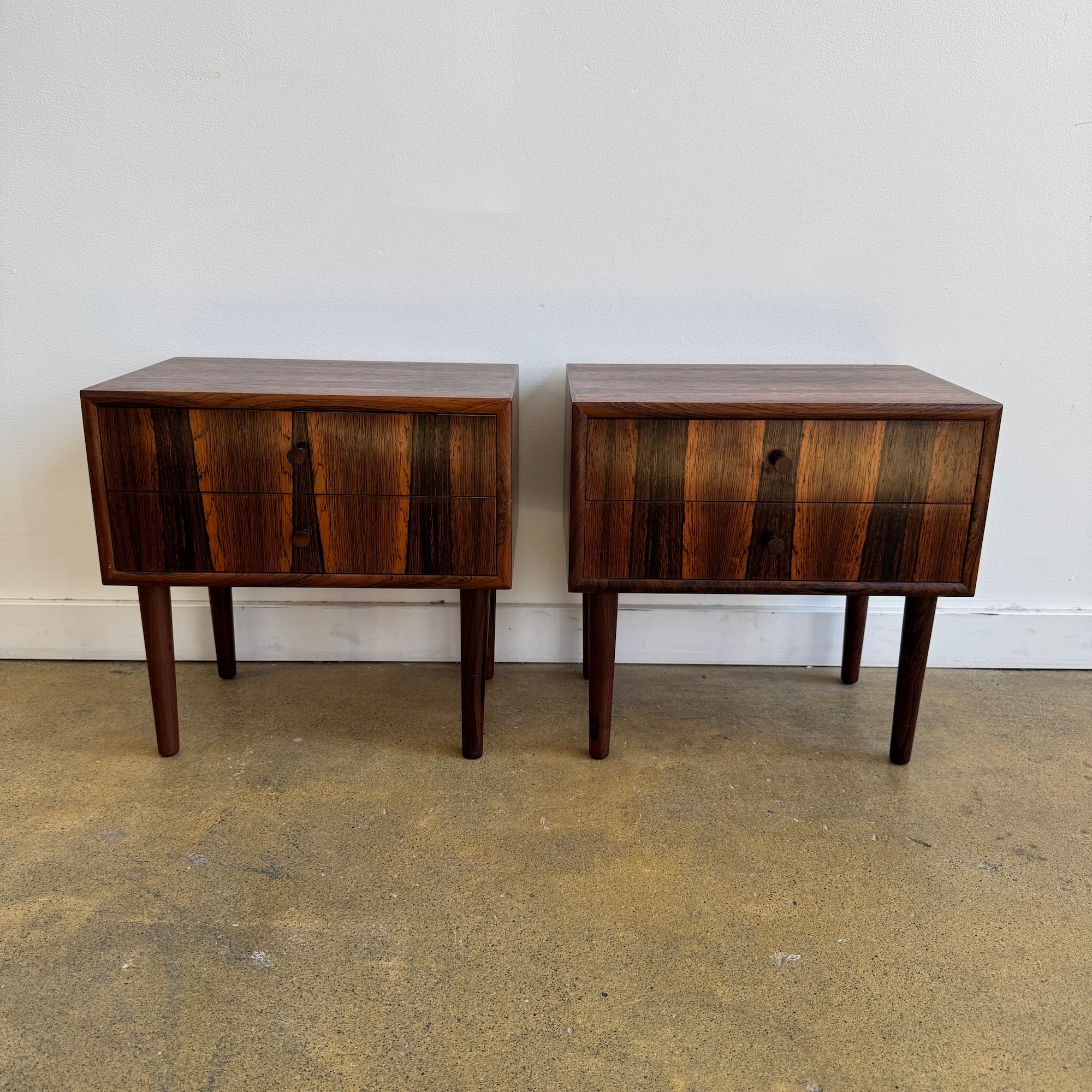 Danish Modern Rosewood set of 2 nightstands