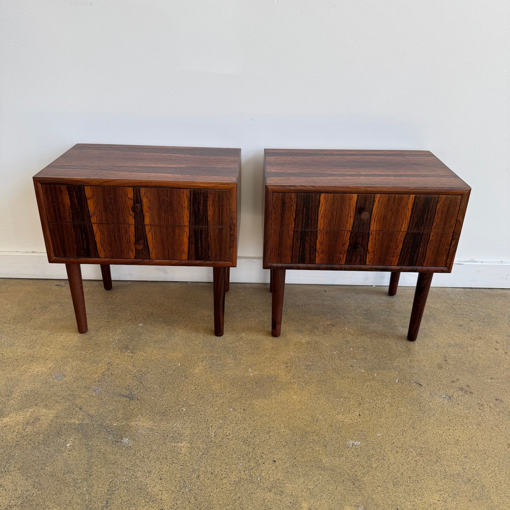 Danish Modern Rosewood set of 2 nightstands