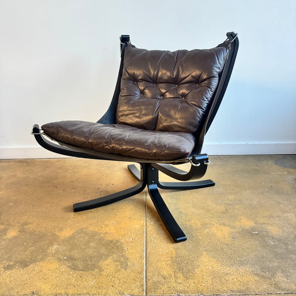 Vintage Sigurd Ressell Falcon Lounge Chair (Black)