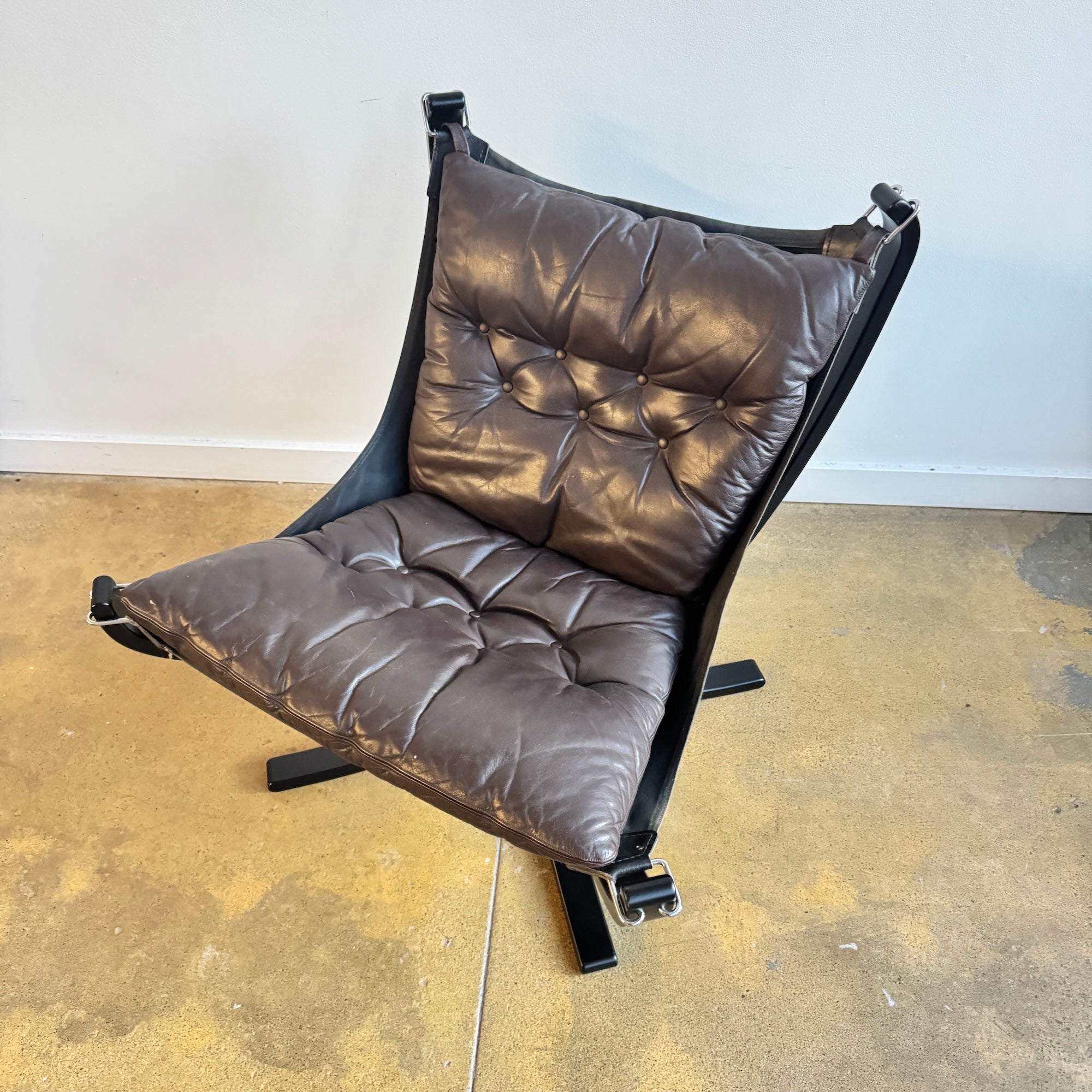 Vintage Sigurd Ressell Falcon Lounge Chair (Black)