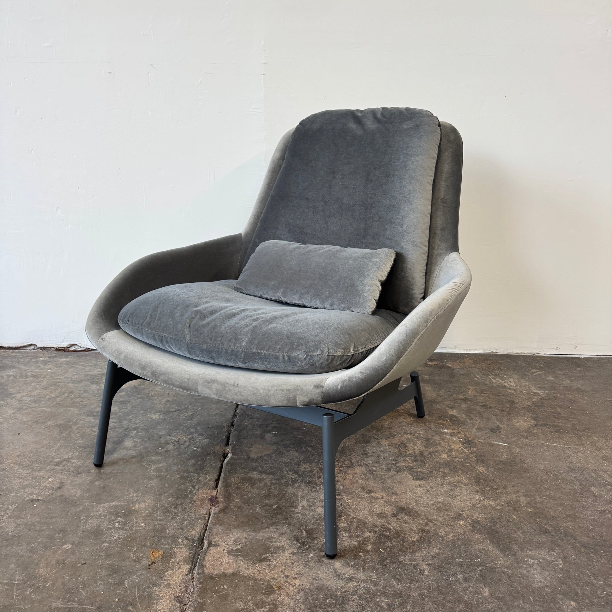 Blu Dot Field Velvet Lounge Chair (Two Available)