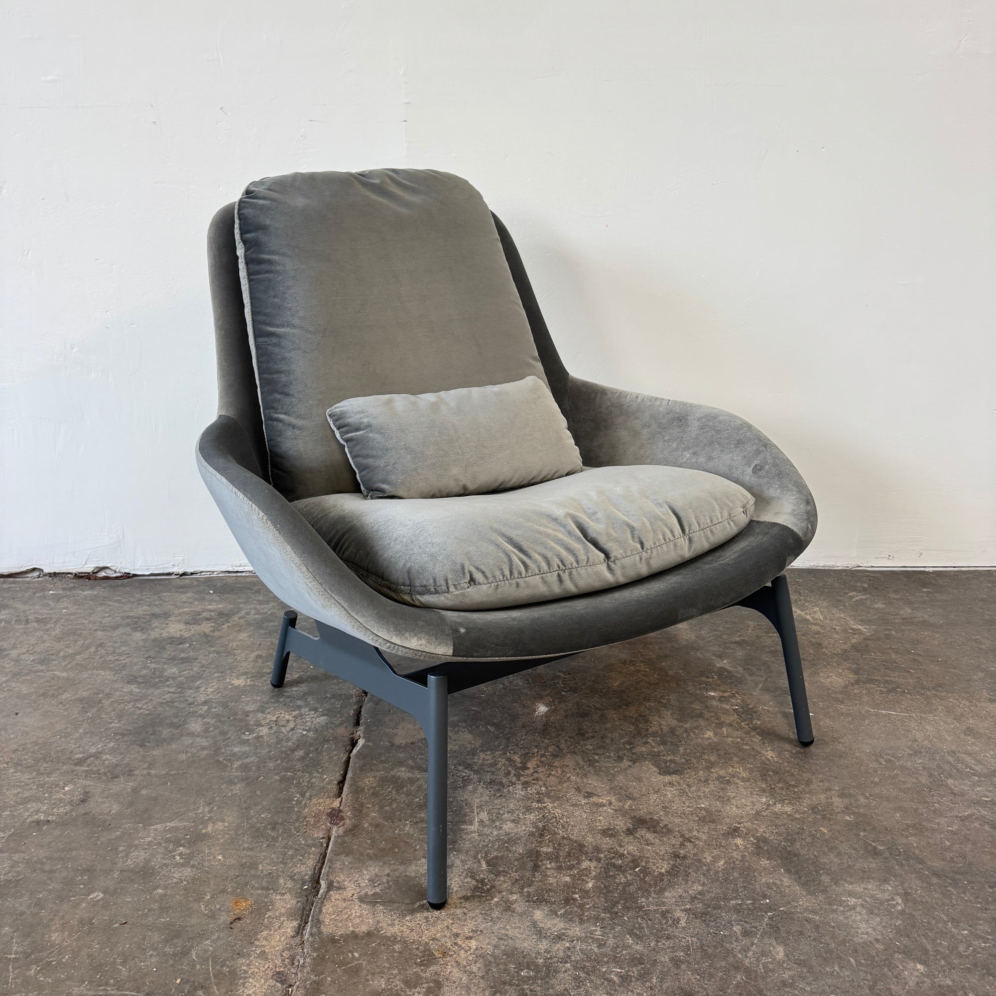 Blu Dot Field Velvet Lounge Chair (Two Available)