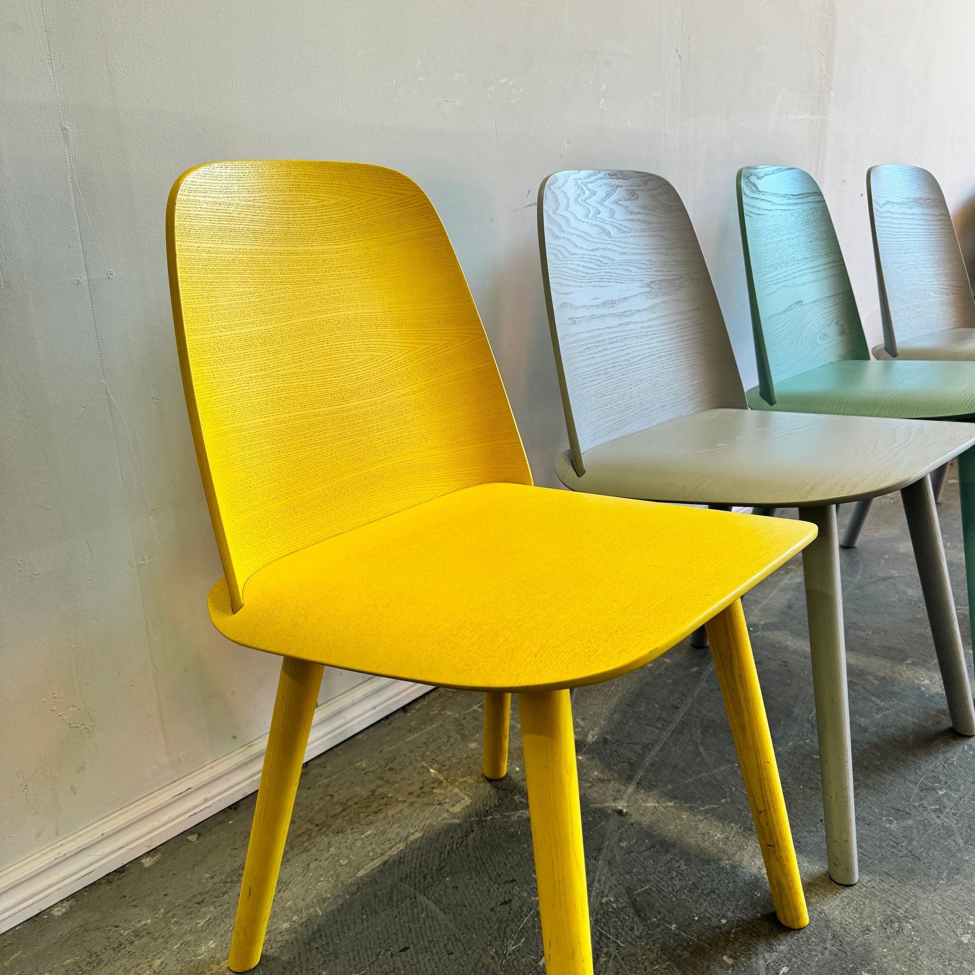 Muuto Set of 4 Nerd Multi color dining chairs