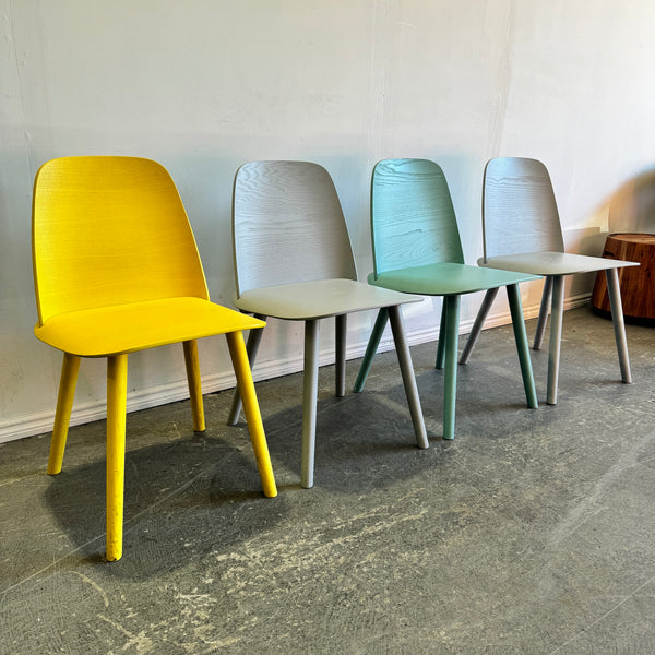 Muuto Set of 4 Nerd Multi color dining chairs