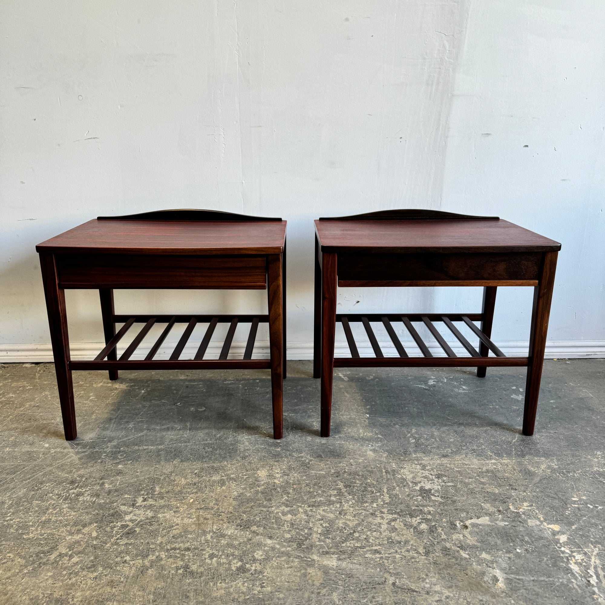 Danish Modern set of 2 Rosewood Nightstands