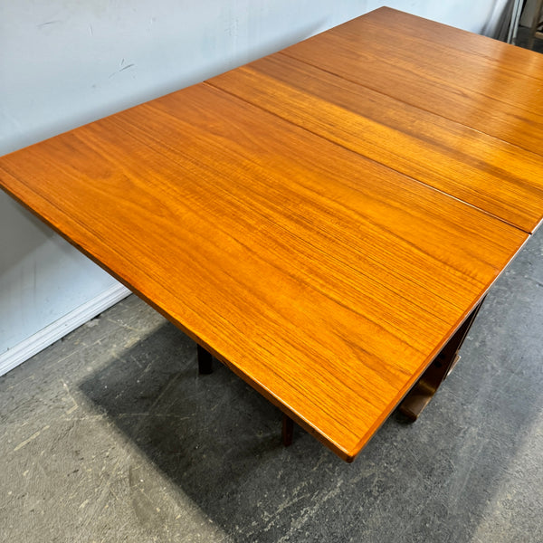 Vintage Drop Leaf Teak Dining Table Bruno Mathsson Style