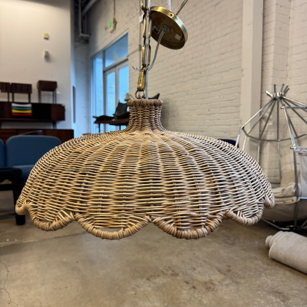 Serena and Lily Scallop Rattan Pendant