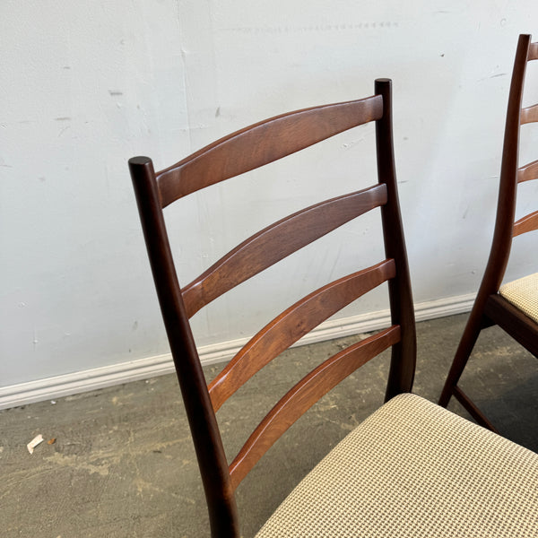 Danish Modern Ladder Back Rosewood Dining Chairs by Torbjorn Afdal for Vamo