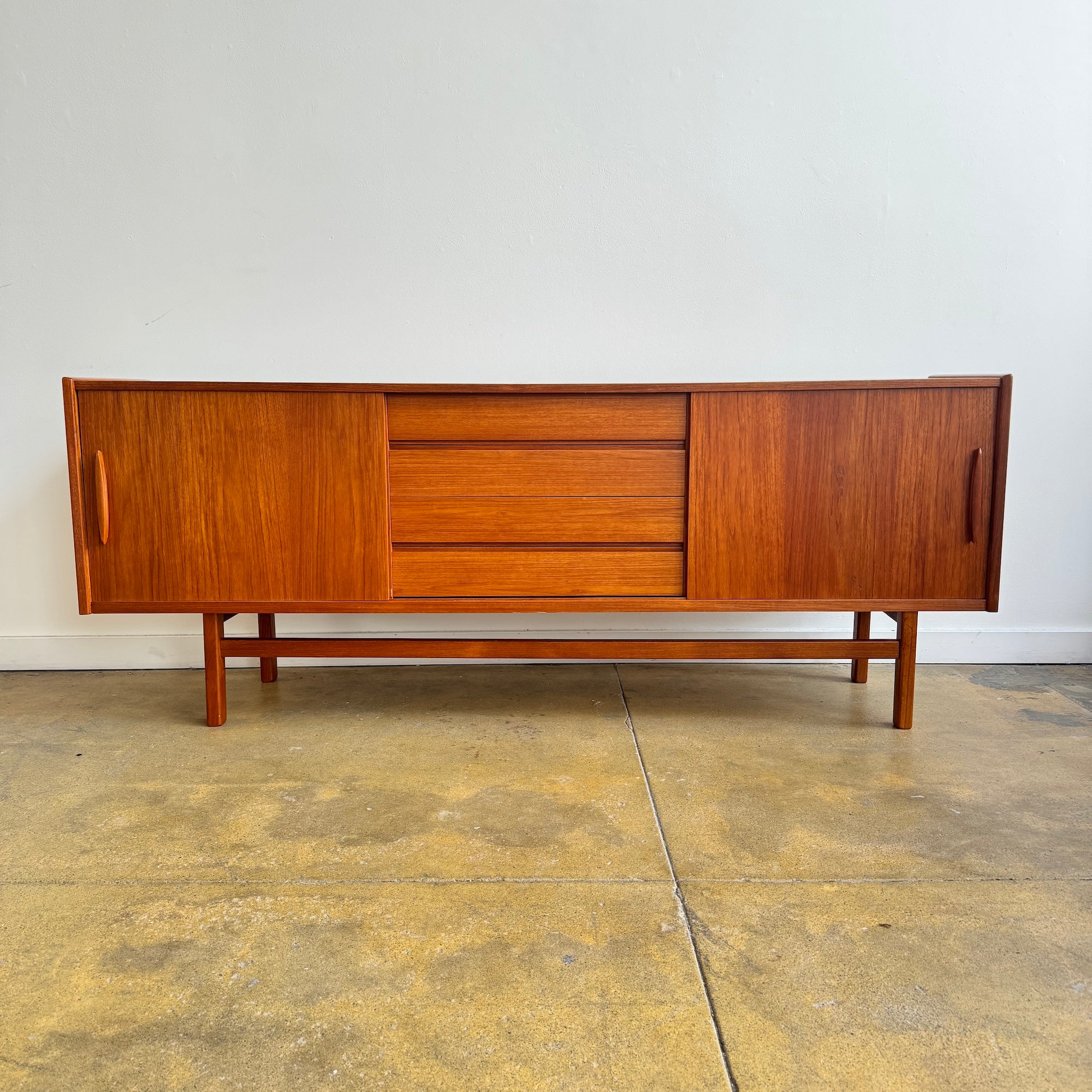 Danish Modern Nils Jonson Sliding Teak Sideboard for Troeds(Refinished)