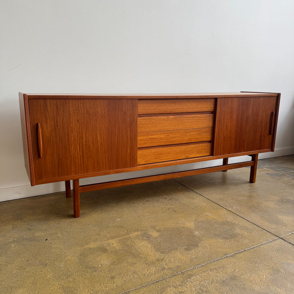 Danish Modern Nils Jonson Sliding Teak Sideboard for Troeds(Refinished)