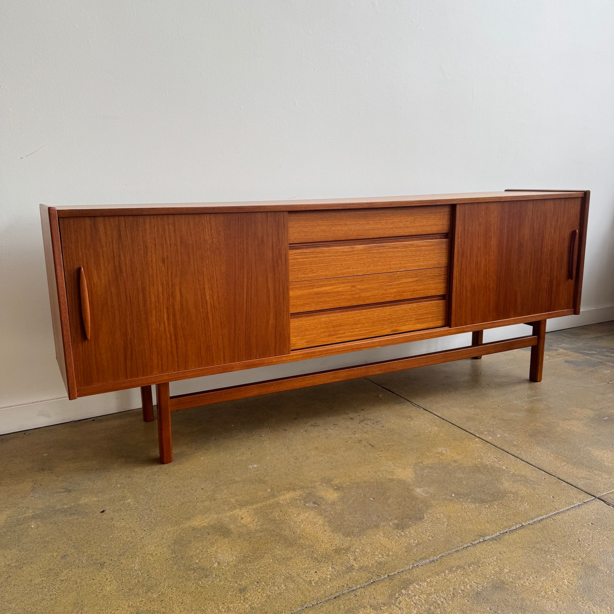 Danish Modern Nils Jonson Sliding Teak Sideboard for Troeds(Refinished)