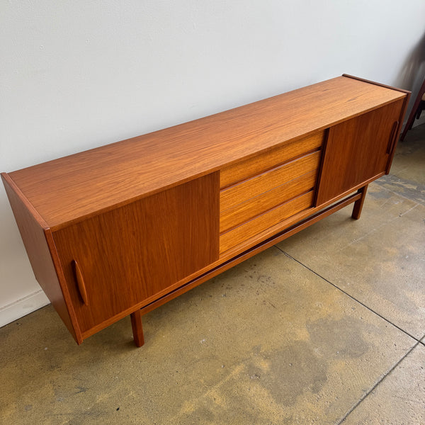 Danish Modern Nils Jonson Sliding Teak Sideboard for Troeds(Refinished)