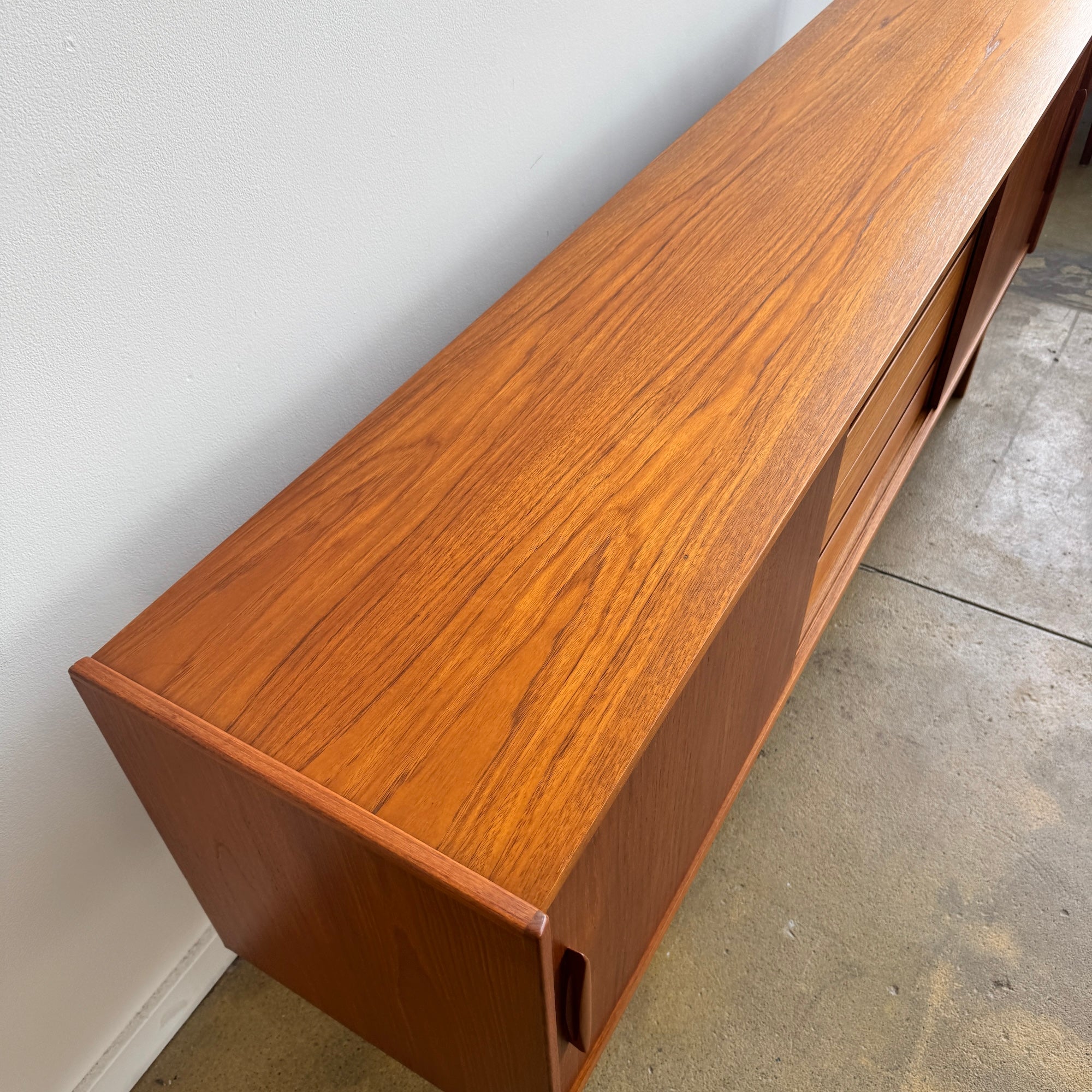 Danish Modern Nils Jonson Sliding Teak Sideboard for Troeds(Refinished)