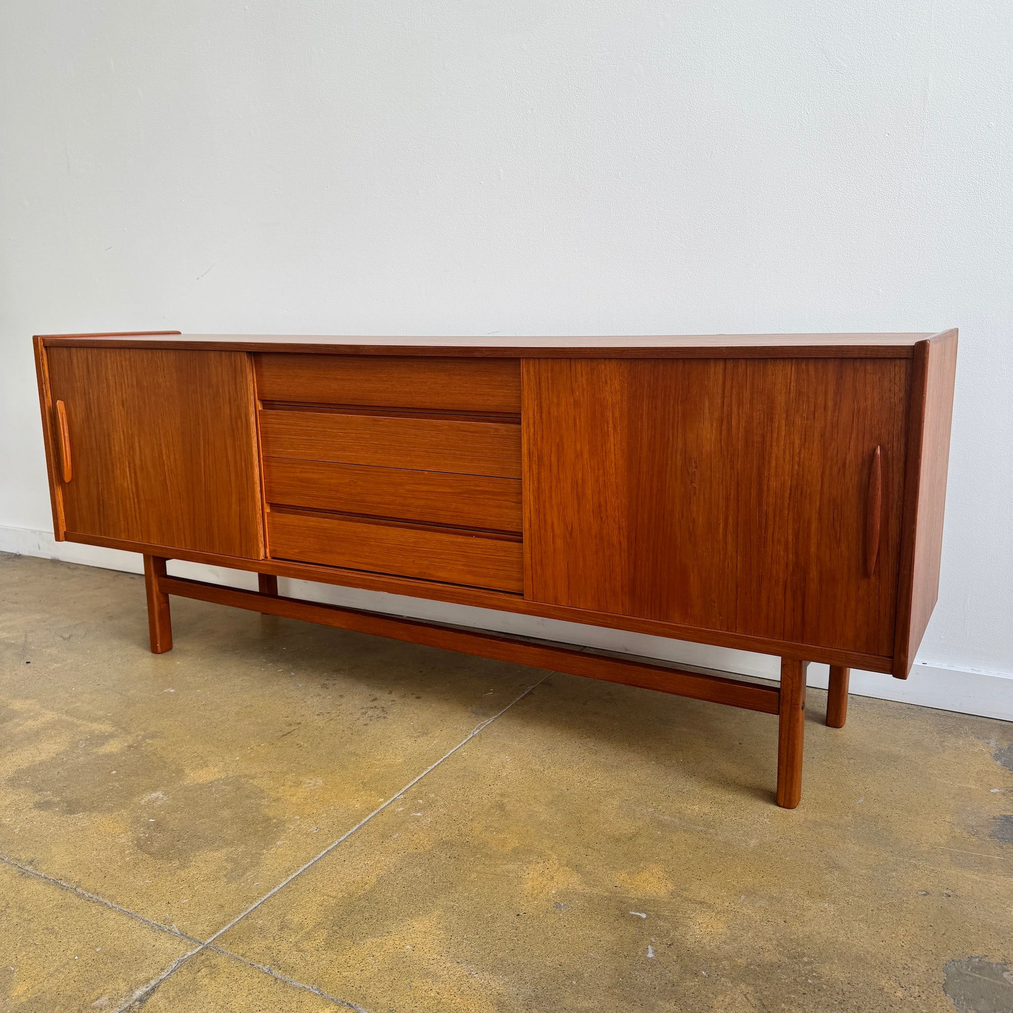 Danish Modern Nils Jonson Sliding Teak Sideboard for Troeds(Refinished)