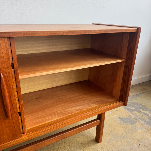 Danish Modern Nils Jonson Sliding Teak Sideboard for Troeds(Refinished)