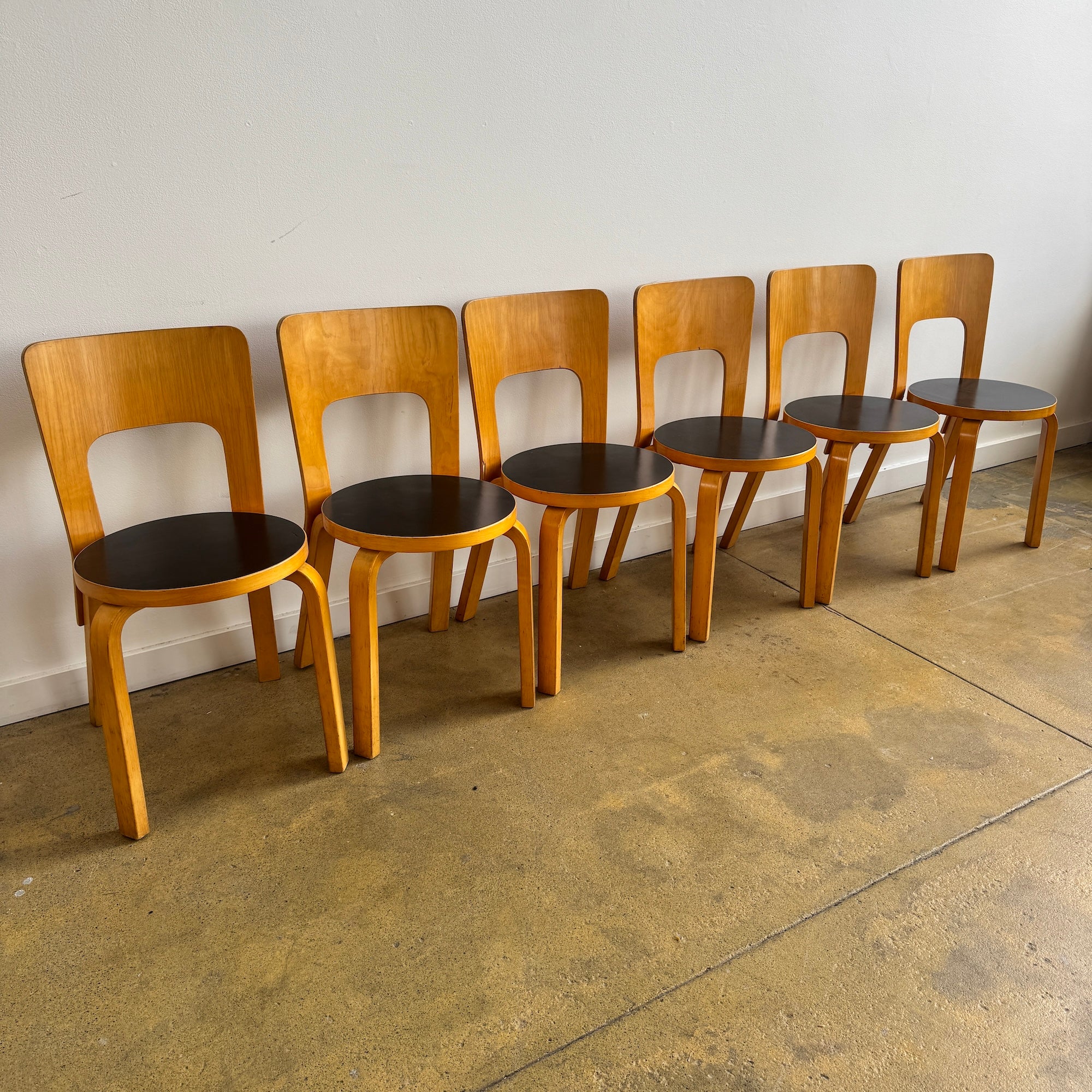 Authentic! Vintage Artek "Set of 6" Aalto Chair 66