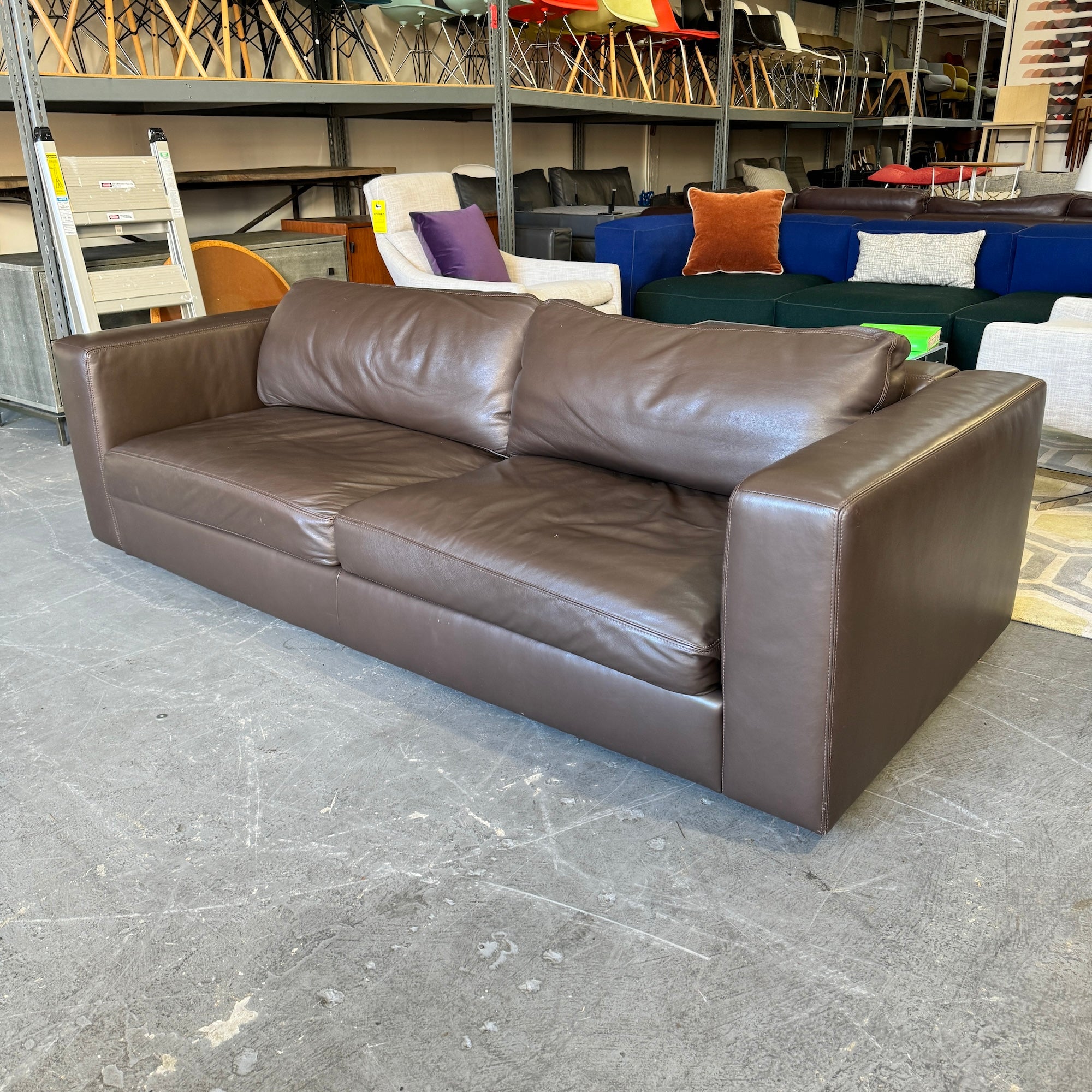 Design Within Reach Reid Leather Sofa