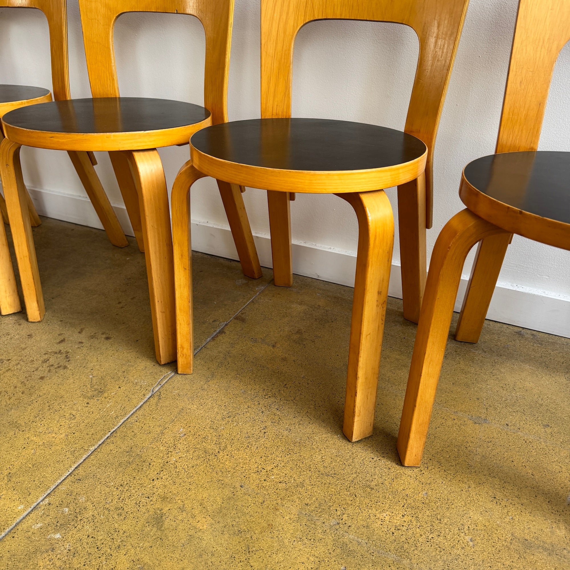 Authentic! Vintage Artek "Set of 6" Aalto Chair 66