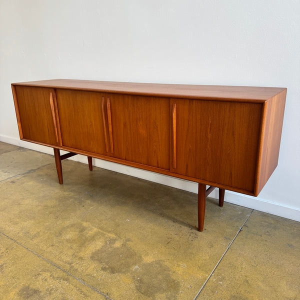 Danish Modern Svend Madsen Curved Bow Front Teak Credenza (Refinished)