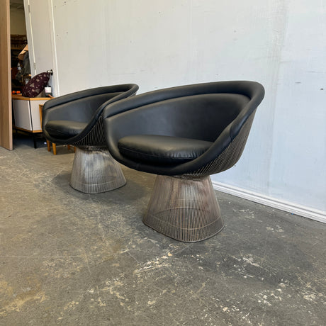 Authentic! Knoll Warren Platner Leather "Lounge Chair"