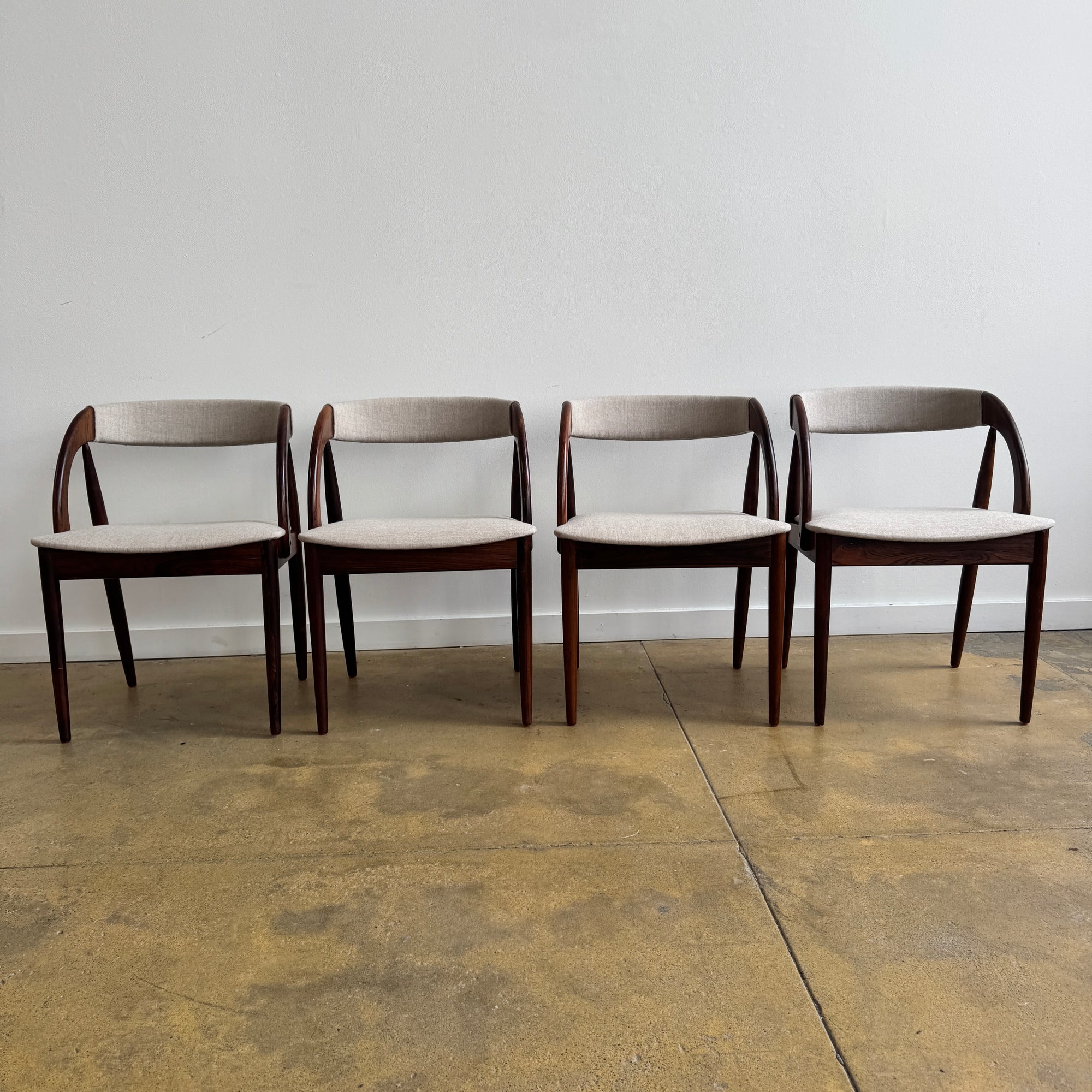 Danish  Modern Rosewood set of 4 Chairs from Orte Mobelfabrik (New Upholstery)