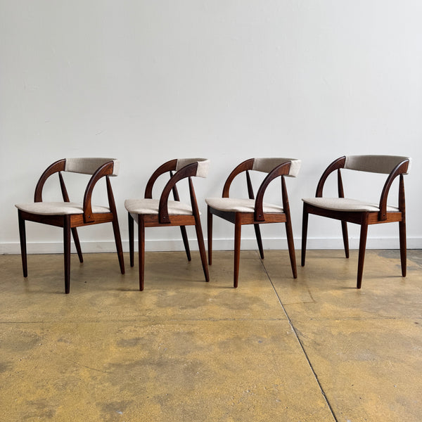 Danish  Modern Rosewood set of 4 Chairs from Orte Mobelfabrik (New Upholstery)