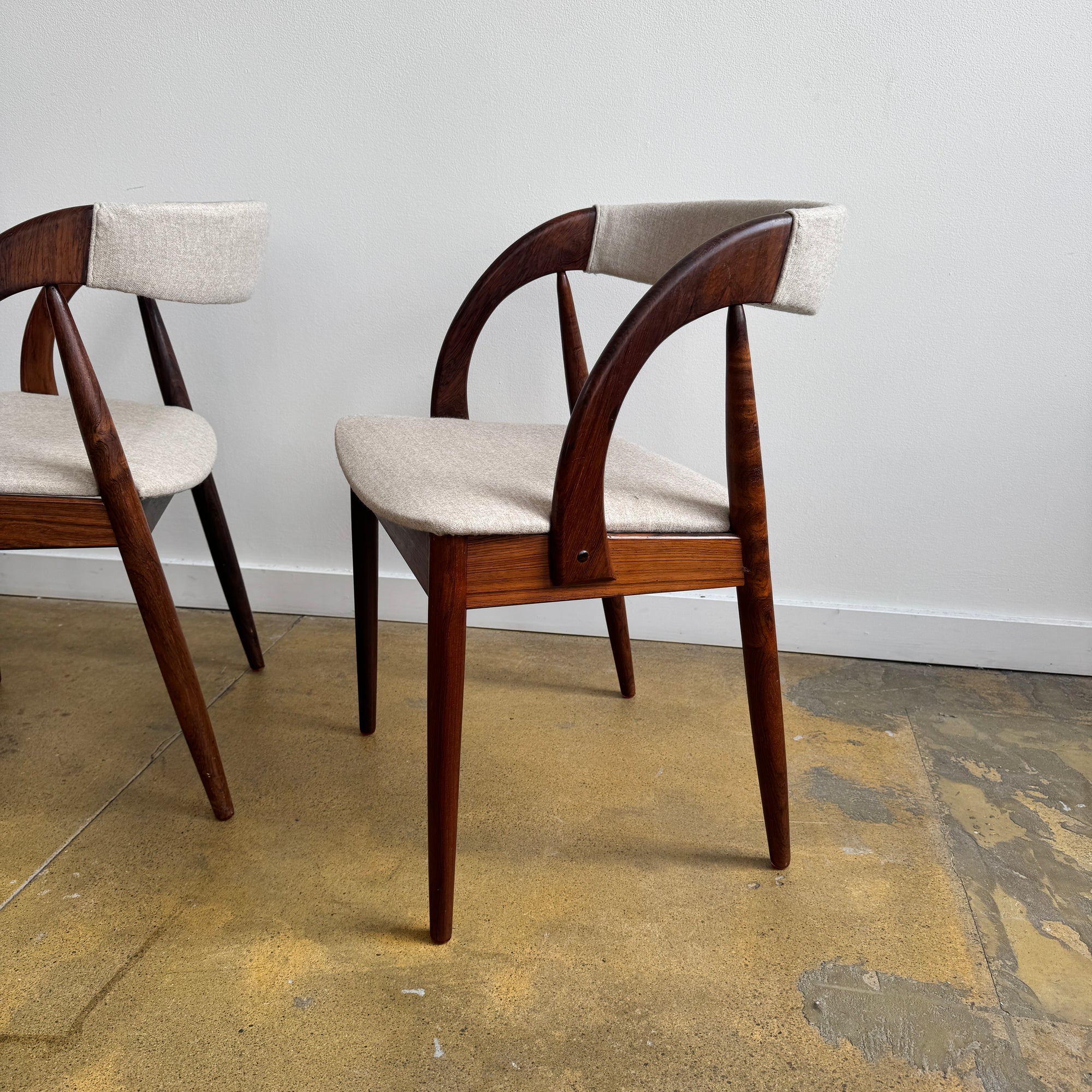 Danish  Modern Rosewood set of 4 Chairs from Orte Mobelfabrik (New Upholstery)