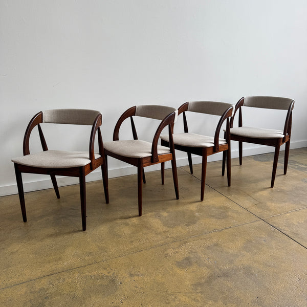 Danish  Modern Rosewood set of 4 Chairs from Orte Mobelfabrik (New Upholstery)