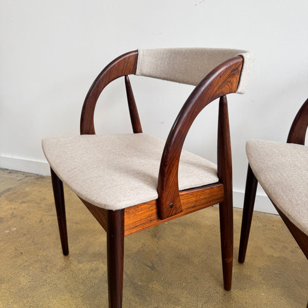 Danish  Modern Rosewood set of 4 Chairs from Orte Mobelfabrik (New Upholstery)