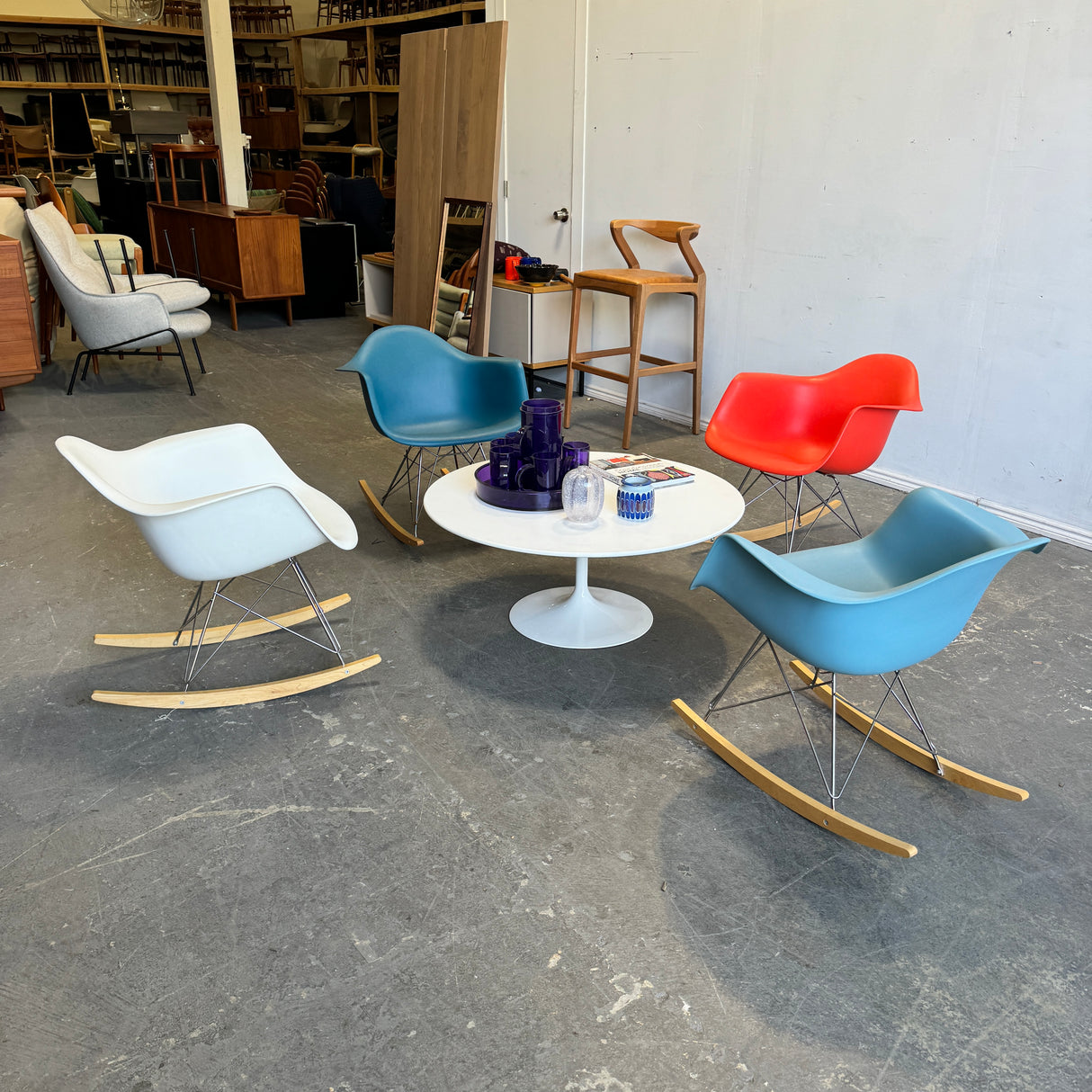 Herman Miller Eames set of 4 Rocking chairs