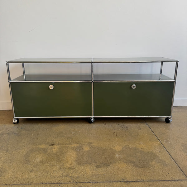 USM Haller Media Console with Caster (Olive Green)