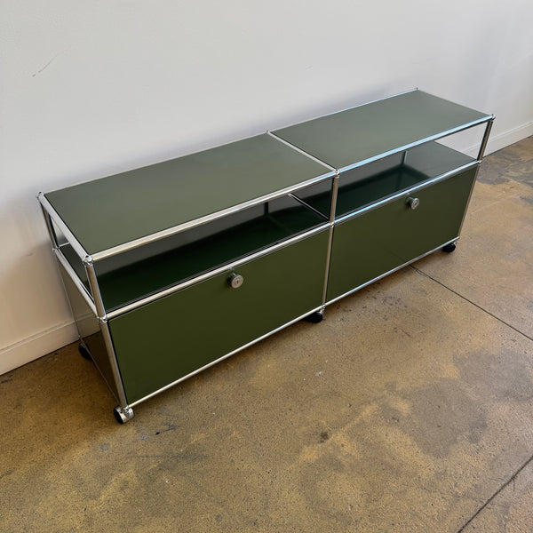 USM Haller Media Console with Caster (Olive Green)