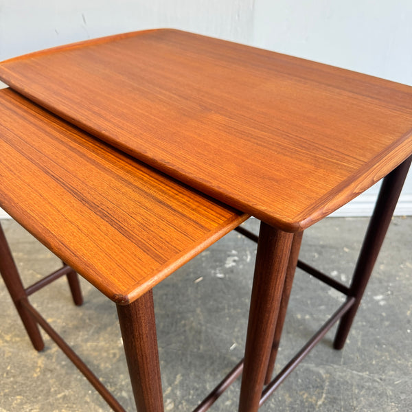 Danish Modern teak Two piece nesting table