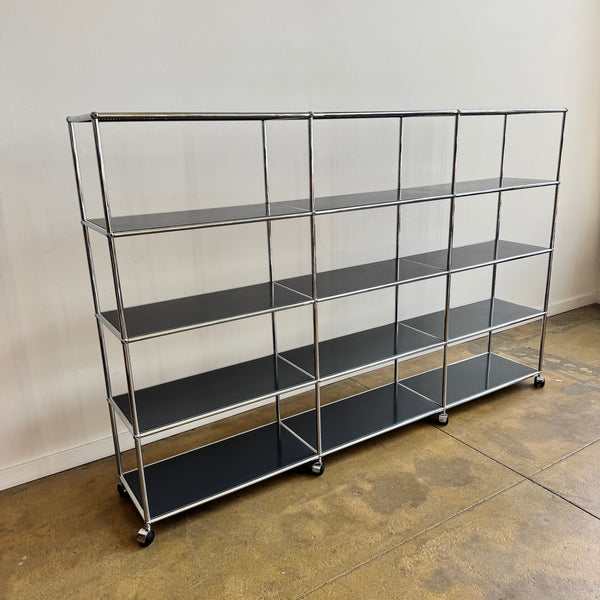 USM Haller 3X4 Shelf / Divider with Casters (Anthracite Grey)