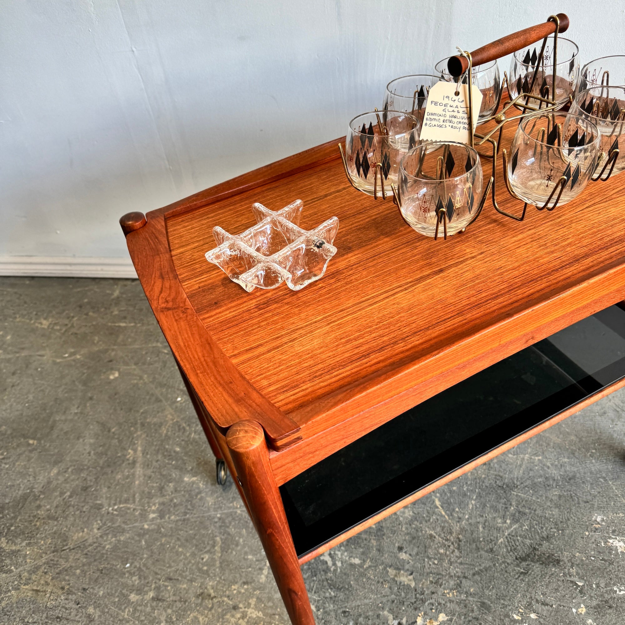 Danish Teak Bar Cart by Poul Hundevad, 1960s