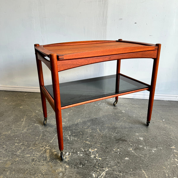 Danish Teak Bar Cart by Poul Hundevad, 1960s