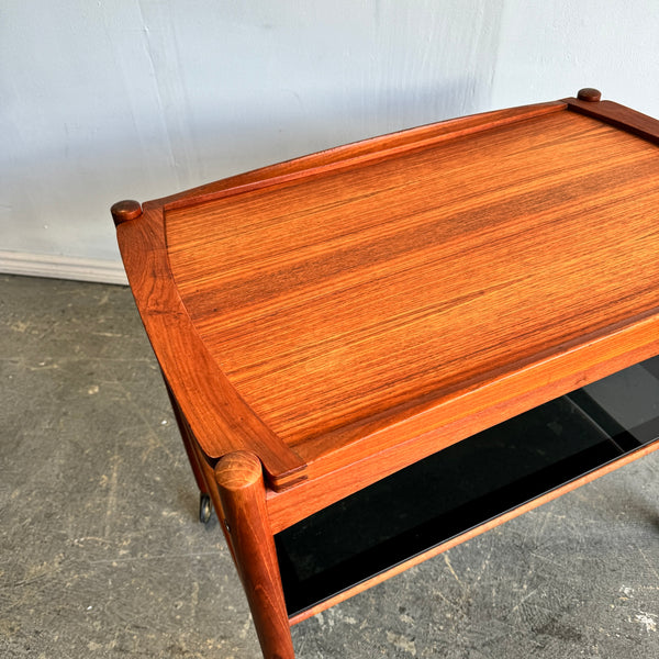 Danish Teak Bar Cart by Poul Hundevad, 1960s