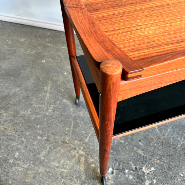 Danish Teak Bar Cart by Poul Hundevad, 1960s