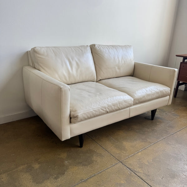 Room and Board Leather Loveseat Sofa