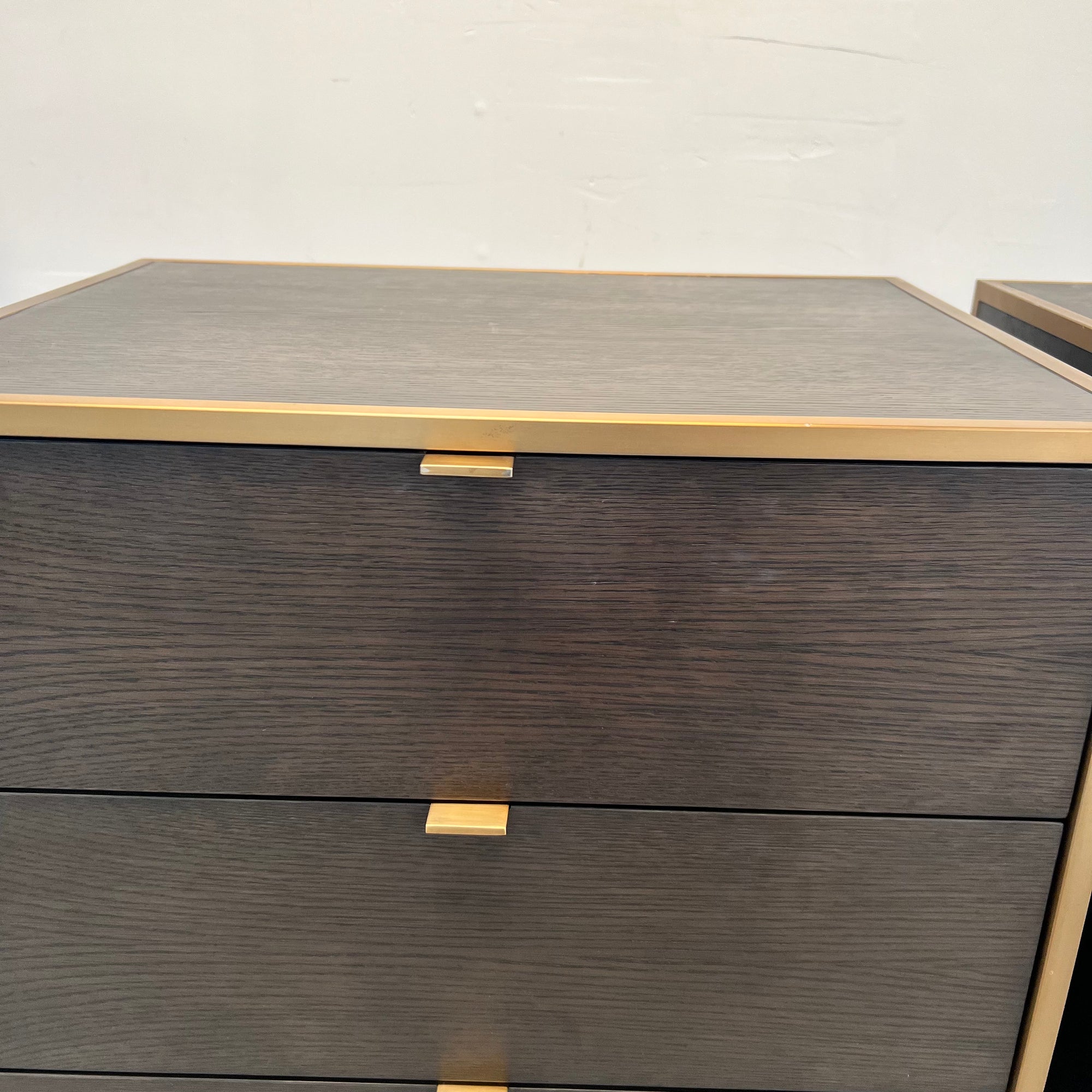 RH Graddon Shagreen Nightstand w/ 2 Drawers. PAIR