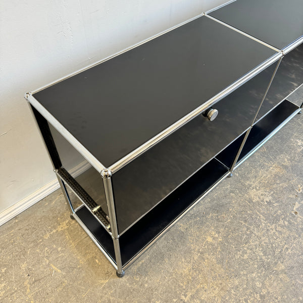 USM Haller 2X2 Console with storage (Black)