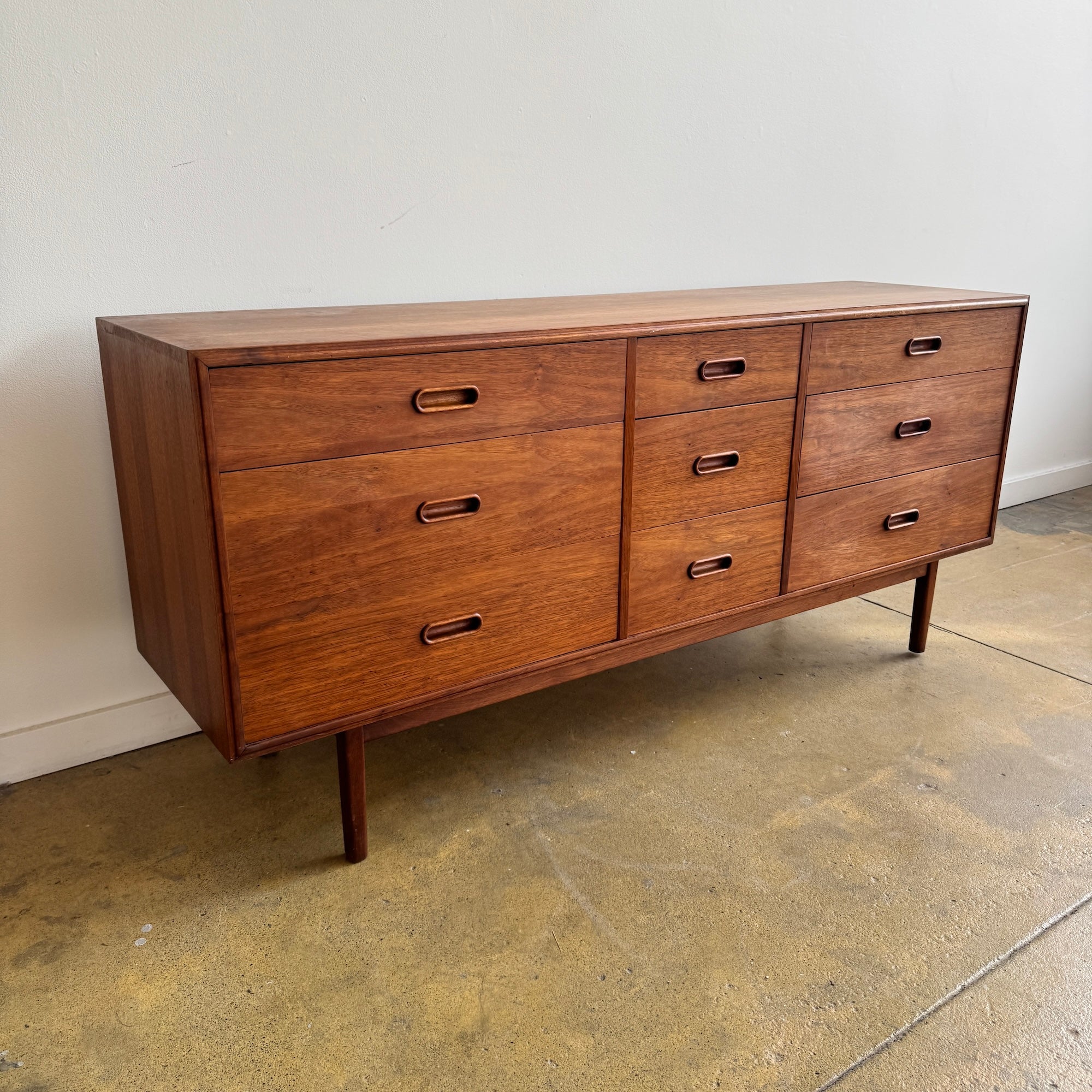 Mid Century Modern Jack Cartwright for Founders Walnut Dresser