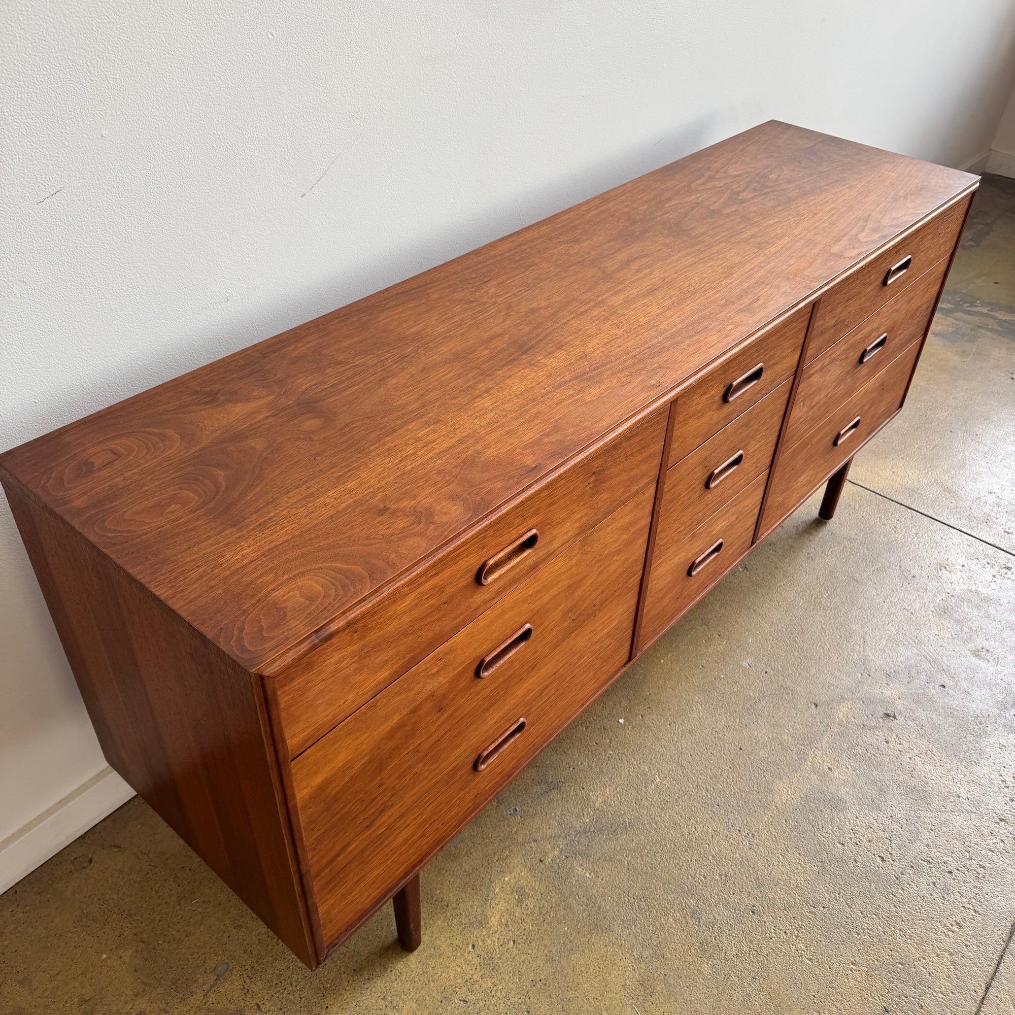 Mid Century Modern Jack Cartwright for Founders Walnut Dresser